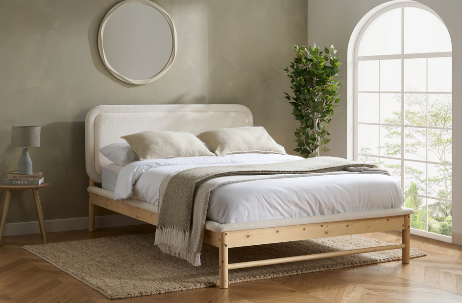 The Lillie Scandi Bed WHITE+Natural - Nimbus Beds