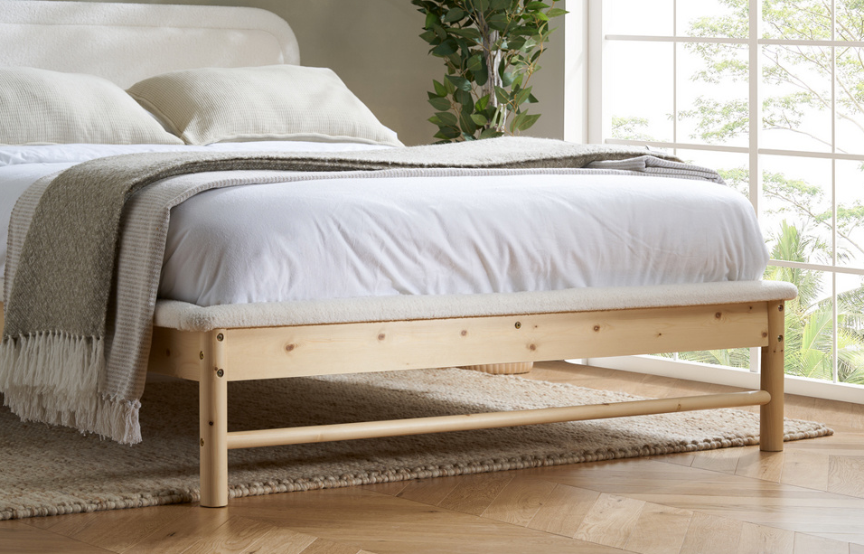 The Lillie Scandi Bed WHITE+Natural - Nimbus Beds