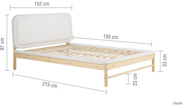 The Lillie Scandi Bed WHITE+Natural - Nimbus Beds