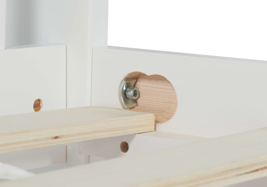 WHITE Wooden Sleigh Bed - Nimbus Beds