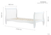 WHITE Wooden Sleigh Bed - Nimbus Beds