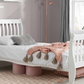 WHITE Wooden Sleigh Bed - Nimbus Beds