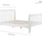 WHITE Wooden Sleigh Bed - Nimbus Beds