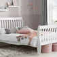 WHITE Wooden Sleigh Bed - Nimbus Beds