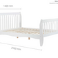 WHITE Wooden Sleigh Bed - Nimbus Beds