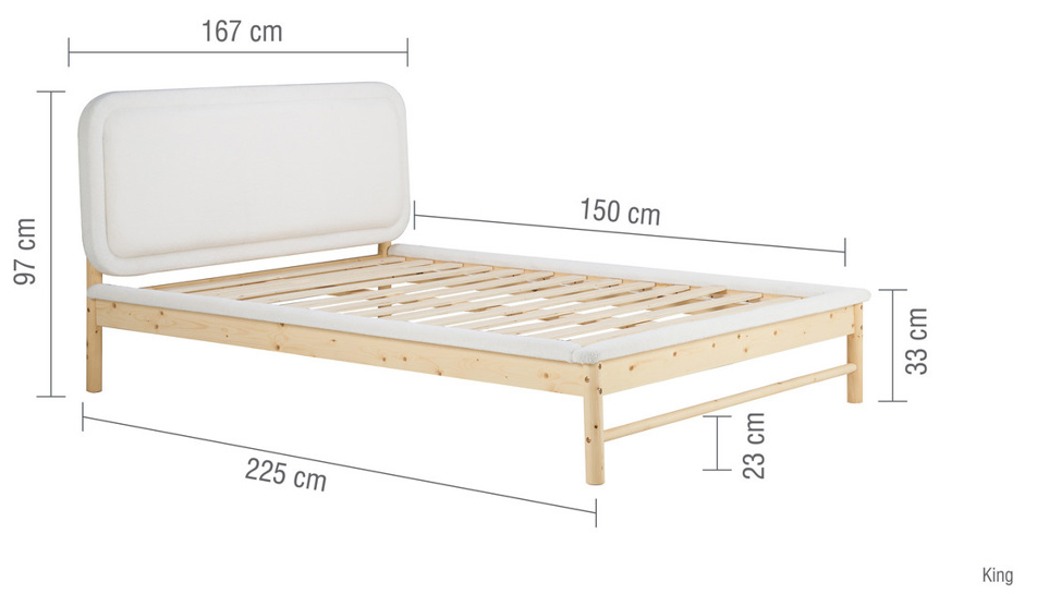 The Lillie Scandi Bed WHITE+Natural - Nimbus Beds