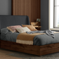 Zanden OTTOMAN Grey+Walnut - Nimbus Beds
