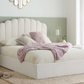 Aruba OTTOMAN Bed WHITE (Boucle) Teddy Bear Fabric - Nimbus Beds