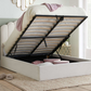 Aruba OTTOMAN Bed WHITE (Boucle) Teddy Bear Fabric - Nimbus Beds
