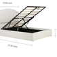 Aruba OTTOMAN Bed WHITE (Boucle) Teddy Bear Fabric - Nimbus Beds