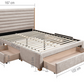 Bella Bed with Drawers Grey+Natural - Nimbus Beds