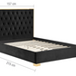 Carys Bed BLACK+Luxury Gold Trim - Nimbus Beds