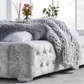 Emperor Bed STEEL Crushed Velvet+Silver Feet - Nimbus Beds