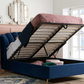 Fan OTTOMAN Midnight Blue+Metal Feet - Nimbus Beds