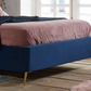 Fan OTTOMAN Midnight Blue+Metal Feet - Nimbus Beds