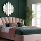 Fan OTTOMAN PINK+Metal Feet - Nimbus Beds