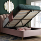Fan OTTOMAN PINK+Metal Feet