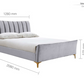The Elegance Plush Grey+Gold Feet - Nimbus Beds