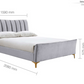The Elegance Plush Grey+Gold Feet - Nimbus Beds