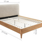The Fluffy Bed WHITE Faux Fur+Oak Effect - Nimbus Beds