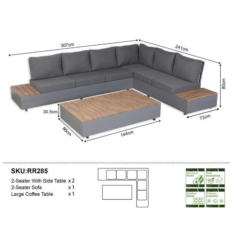 2026 Marbella Outdoor Garden Corner Sofa Set - Nimbus Beds