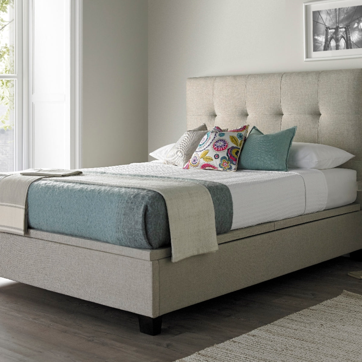 2026 Wallace Ottoman Storage Bed in Oatmeal