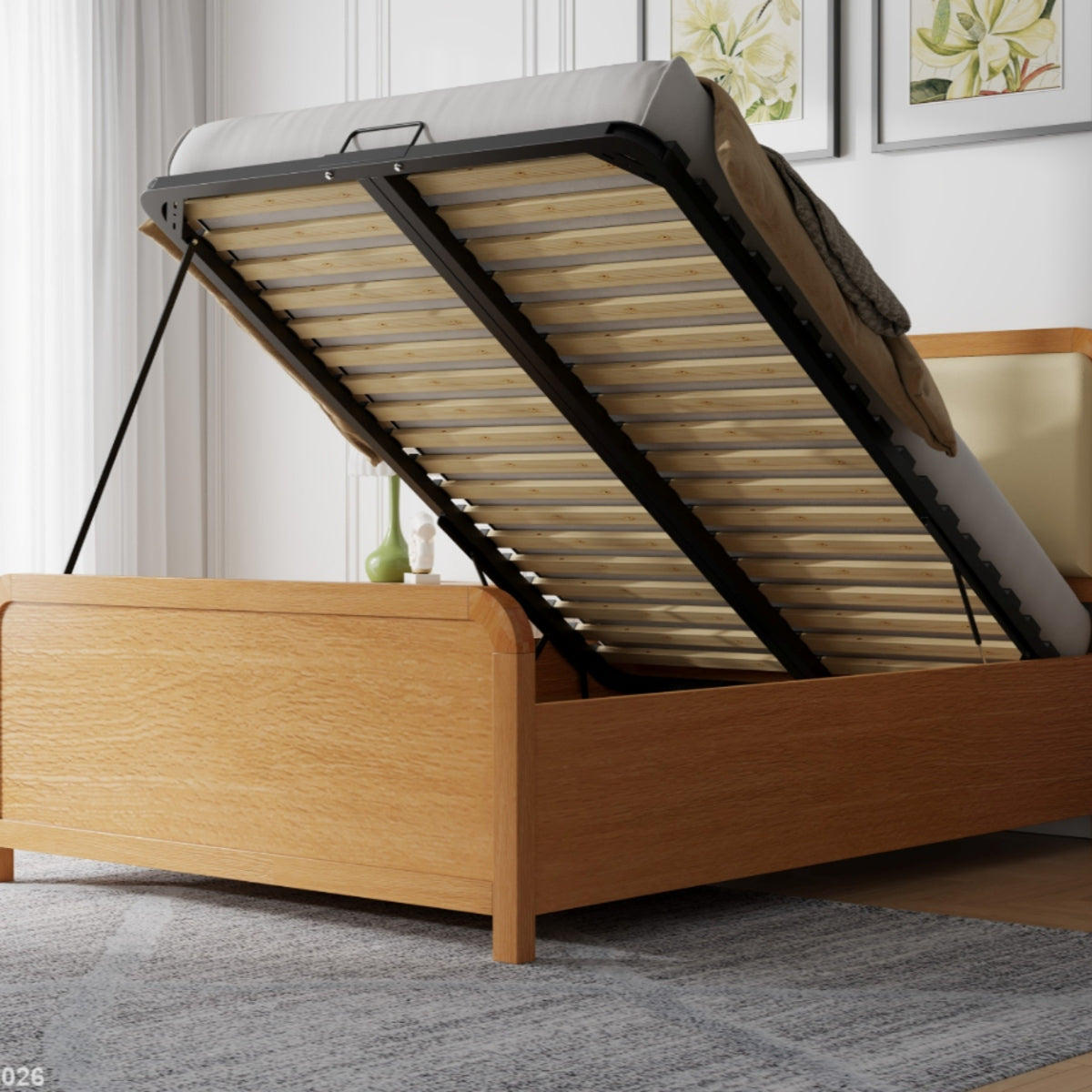 2026 Willow Ottoman Storage Bed in Vanilla