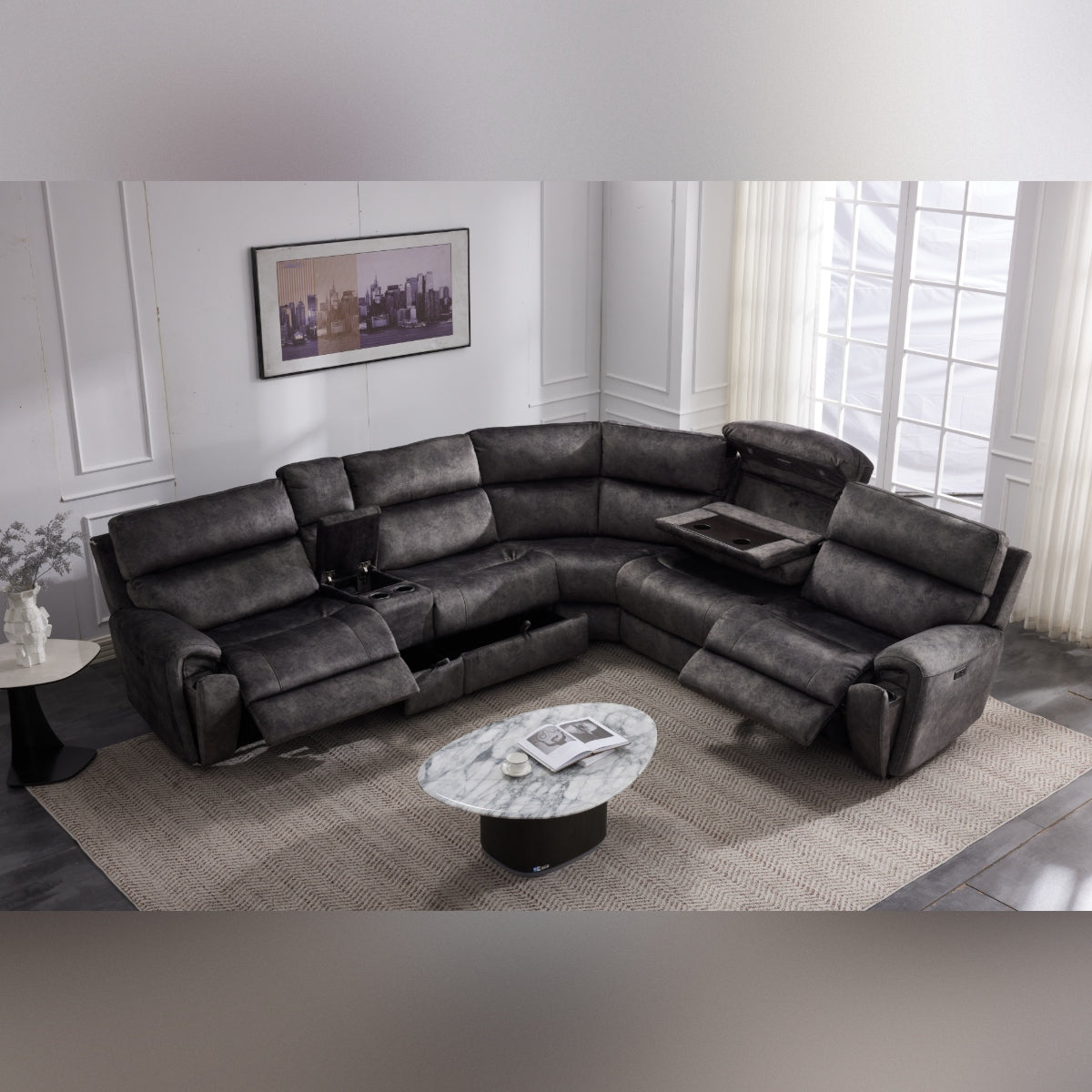 2026 Valerie Corner, 3 Seater, 2 Seater & Chair Sofa In Grey