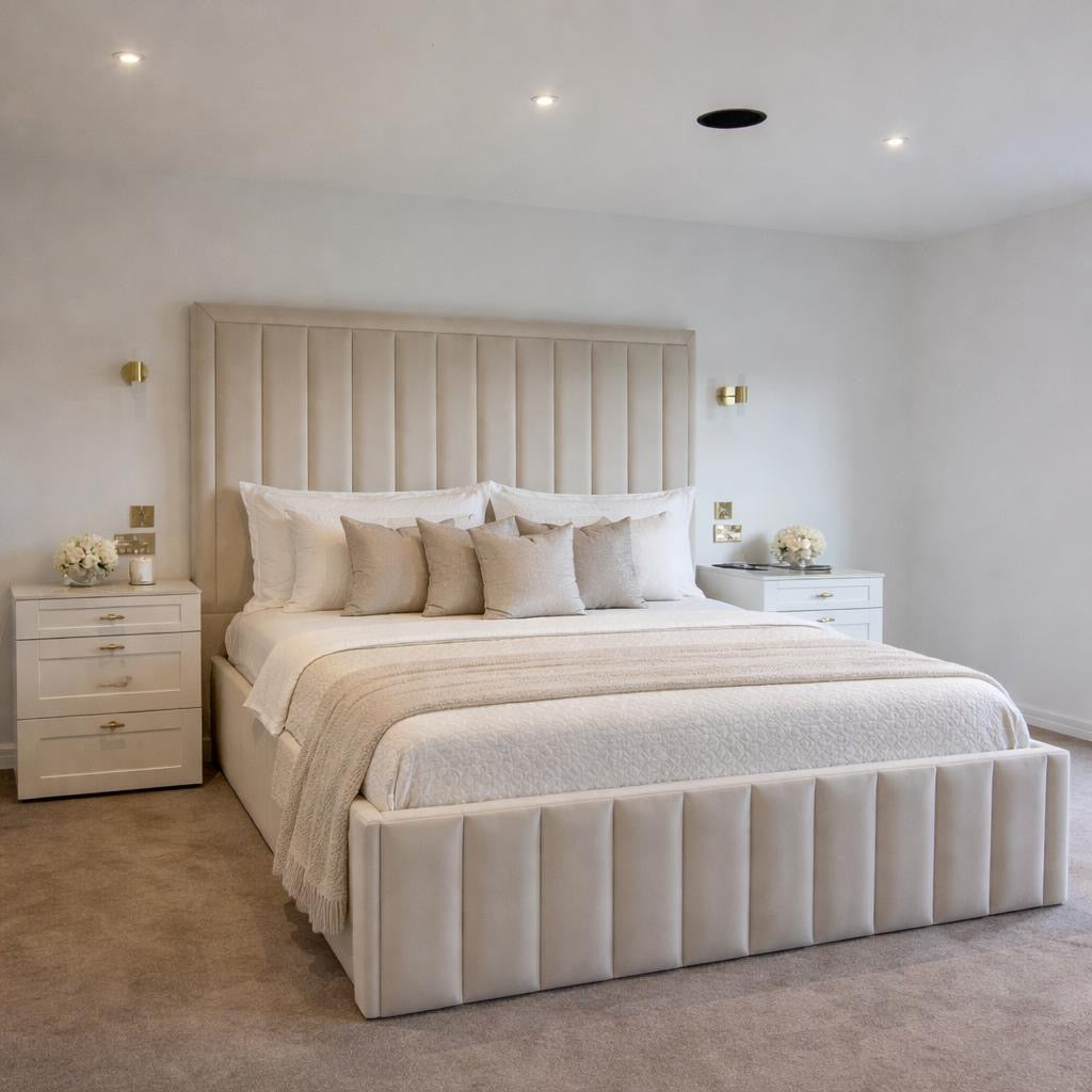 2026 Keavy Bed Frame with optional ottoman lift up storage