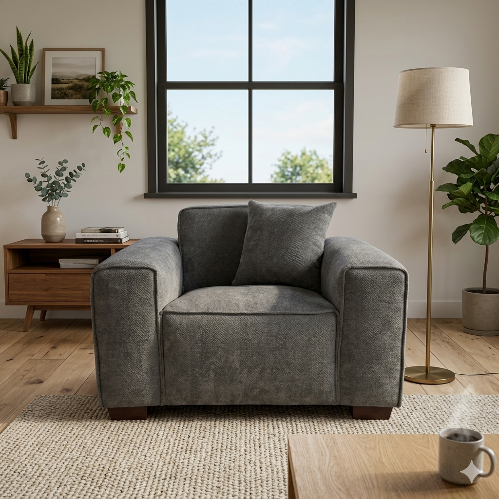 2026 Dunkeld Chair - Charcoal Boucle