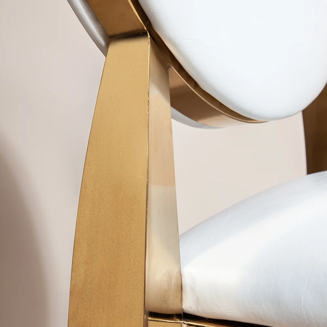 2026 Jasmine Dining Chair in White PU Leather