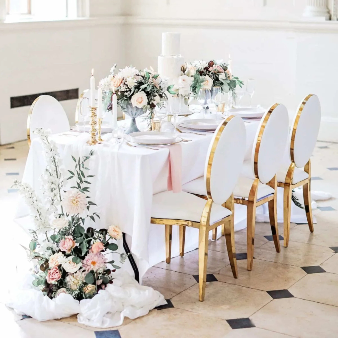 2026 Jasmine Dining Chair in White PU Leather