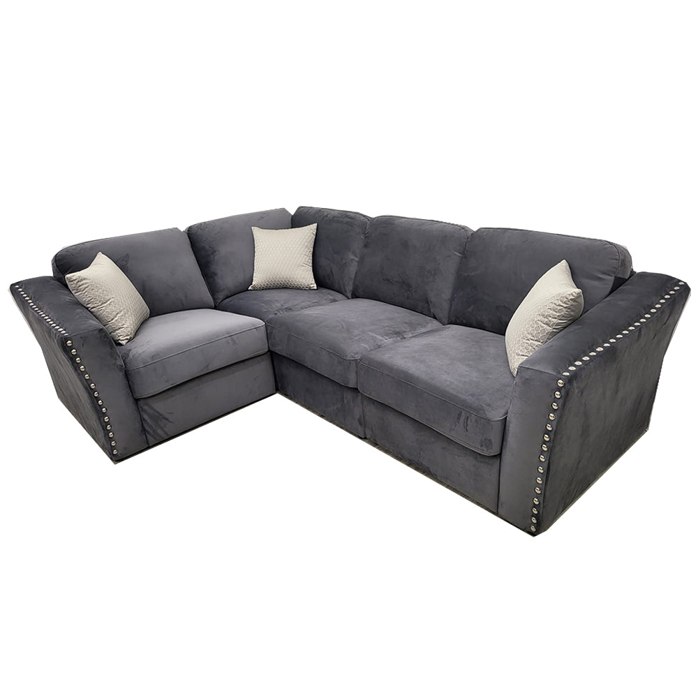 2026 Larkhall 4 piece Corner Sofa -  Silver - Nimbus Beds