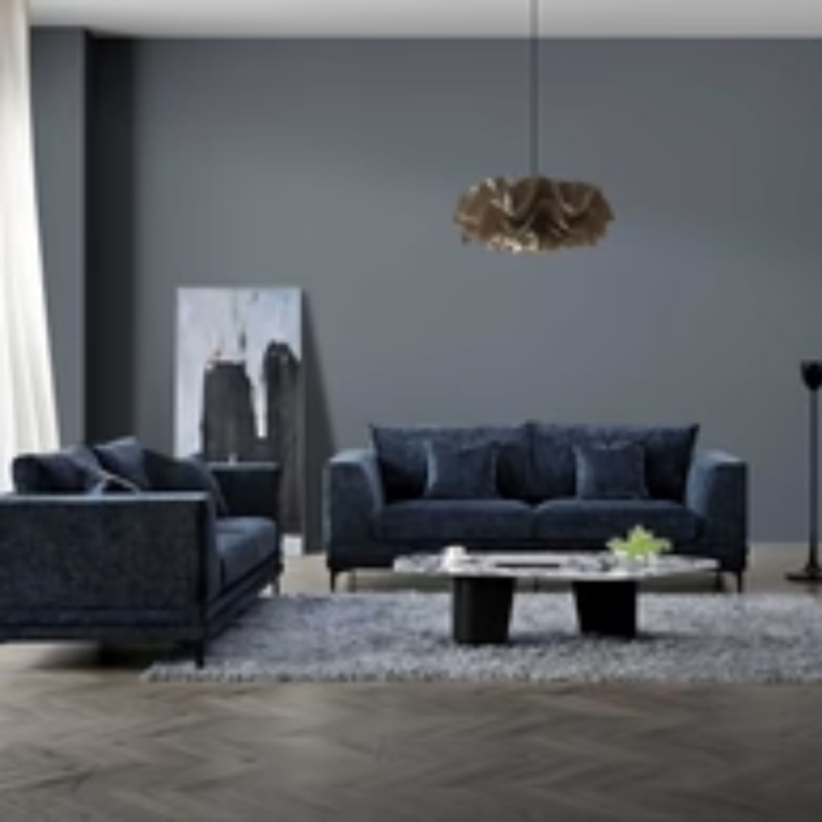 2026 Portland 3 Seater Sofa - Aegean Blue