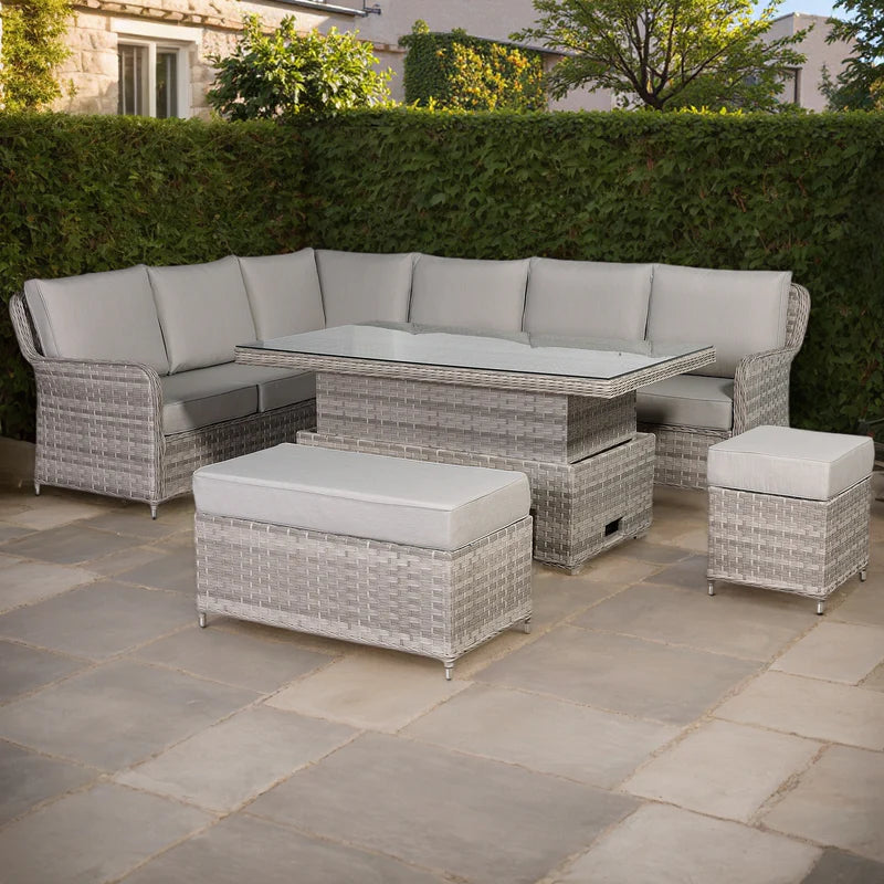 2026 Paris Large Corner Sofa Set with Rising Table (Left Hand) - Nimbus Beds