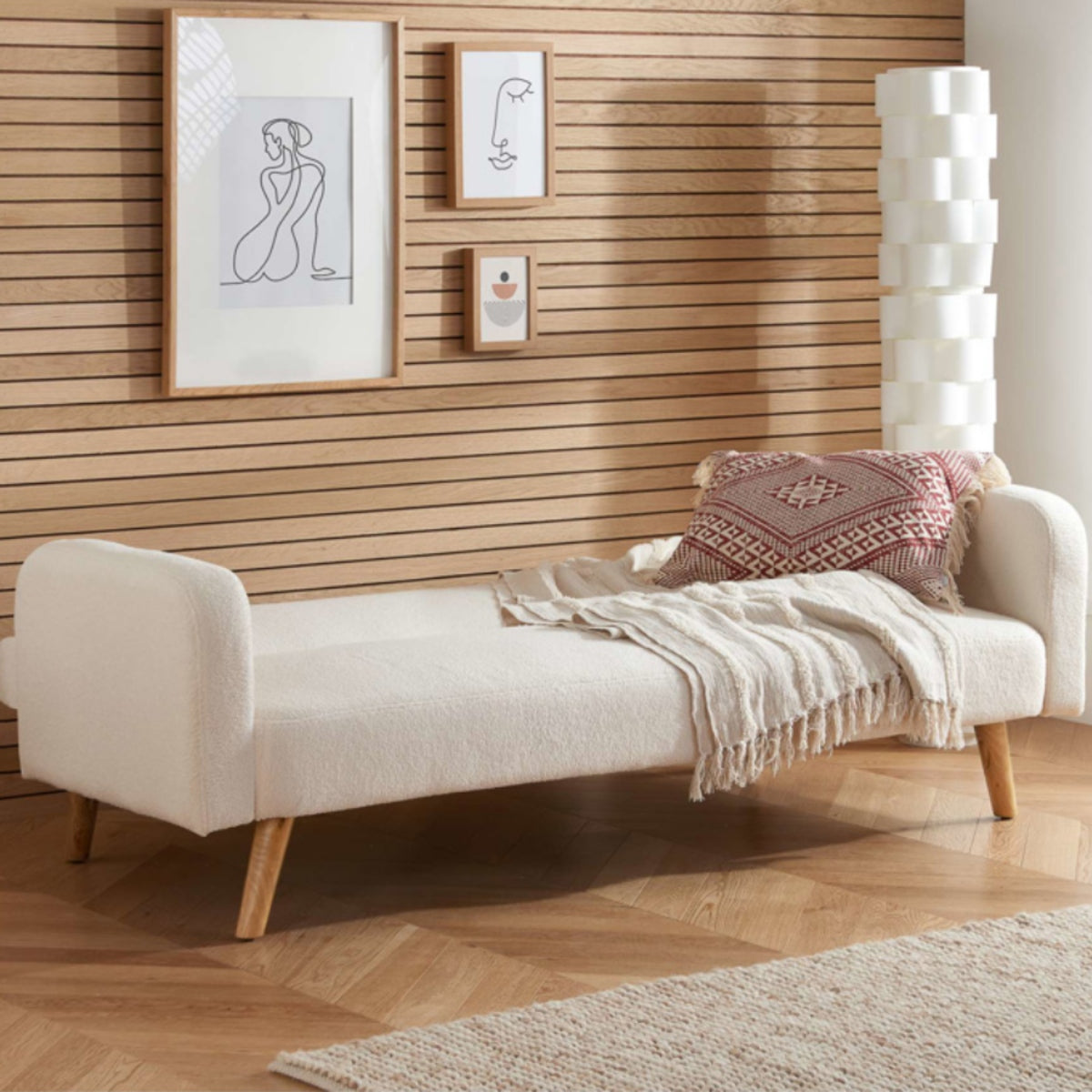 2026 Micah Sofa Bed Boucle - White
