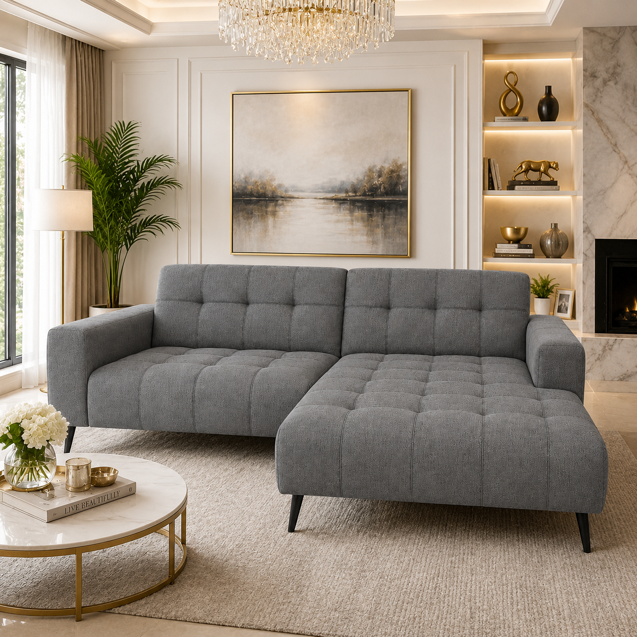2026 Oakley 2 Piece Sofa - Grey