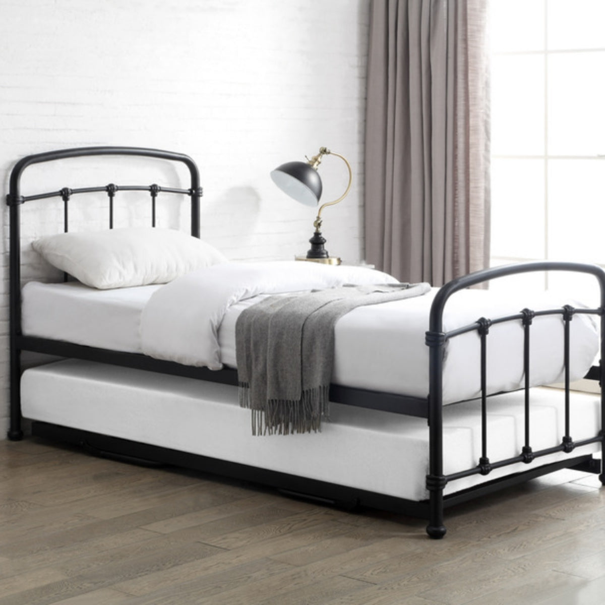 2026 Maple Metal Guest Bed Frame in  Sand Blast Black