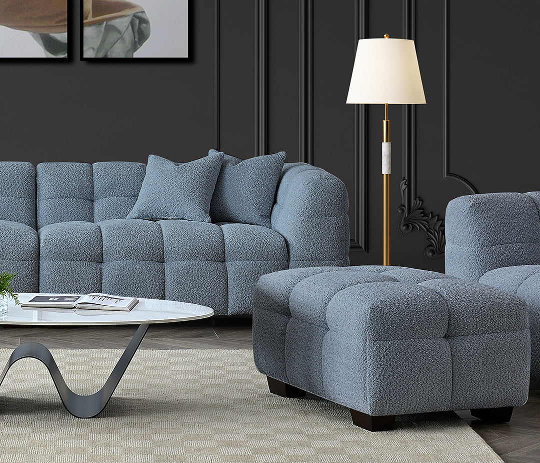 2026 Aubrey Stool -  Iron Boucle (Image Edit) - Nimbus Beds