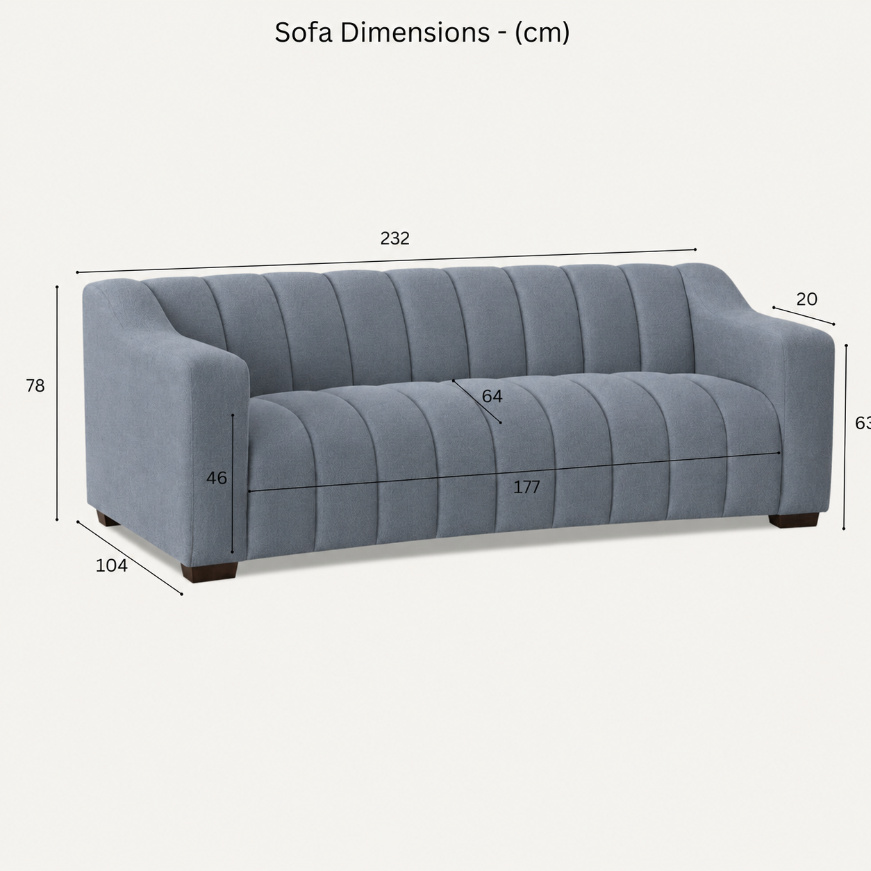 2026 Alenby 3 Seater Sofa - Iron Boucle
