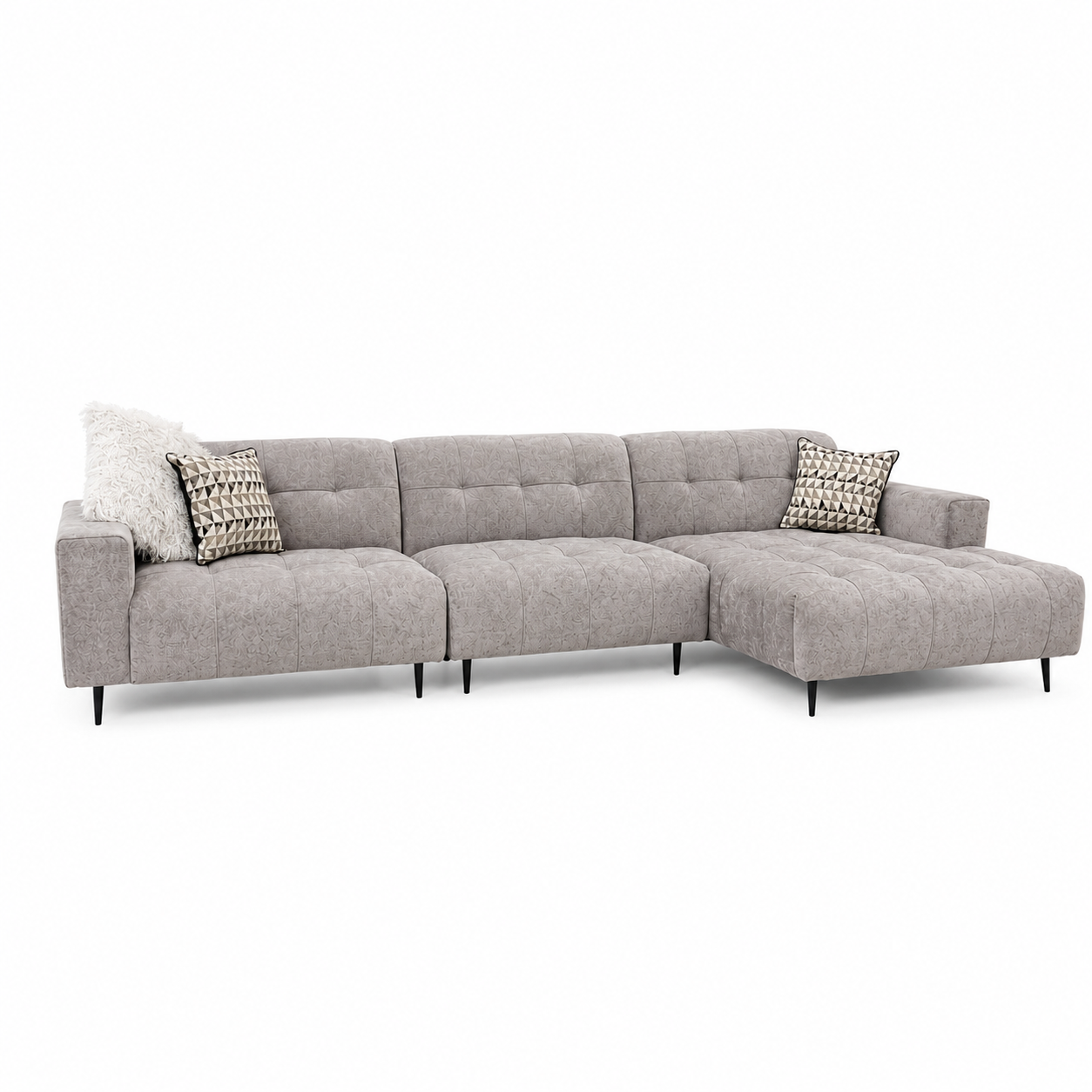 2026 Oakley 3 Piece Sofa -  Silver Grey