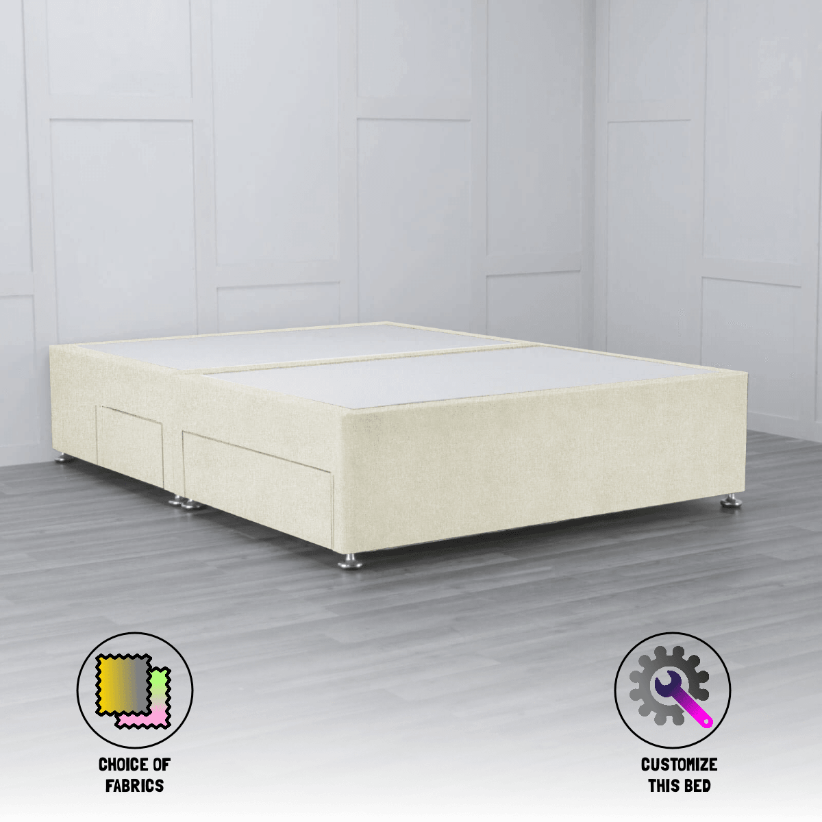 The Padded Divan Base - Nimbus Beds