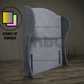 Floor Standing Curve Winged Headboard - Nimbus Beds